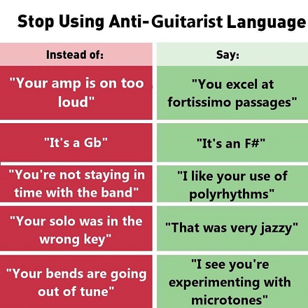 Stop Using Anti-Guitarist Language