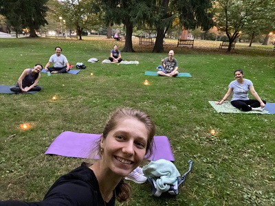 Svetlana Berezhnaya Yoga Class in the Rain